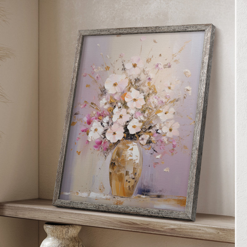 Reproduction encadrée FLORAL Series CECXLVI - bois massif, H 11 po x l 9 po