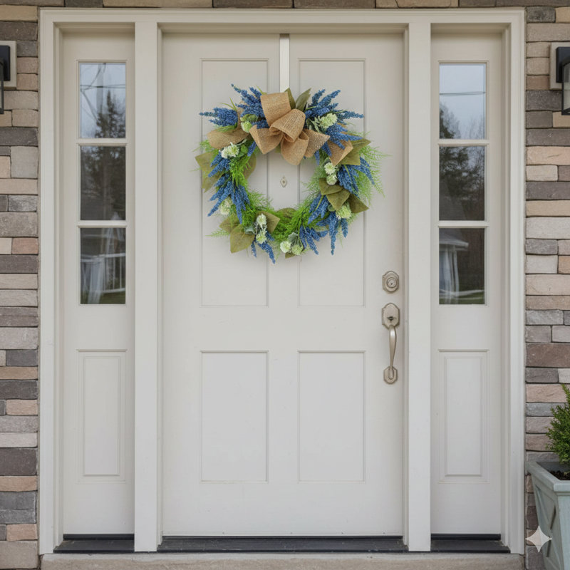 24'' Wreath Arranged with Heather and Thistle