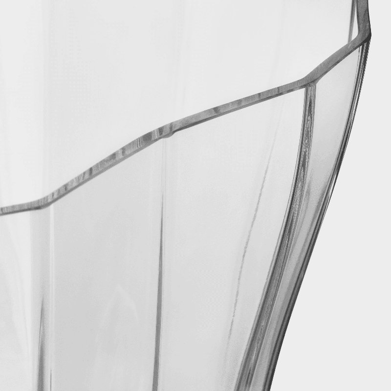 Reed Handmade Glass Table Vase, Clear