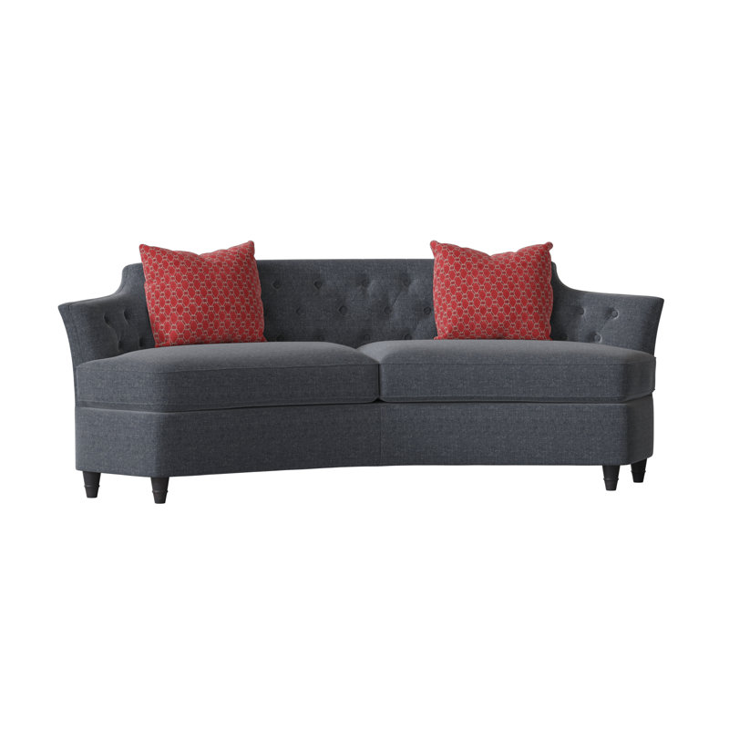 Cee Zee Sofa, Espresso, Venice Navy, Amelia Azalea