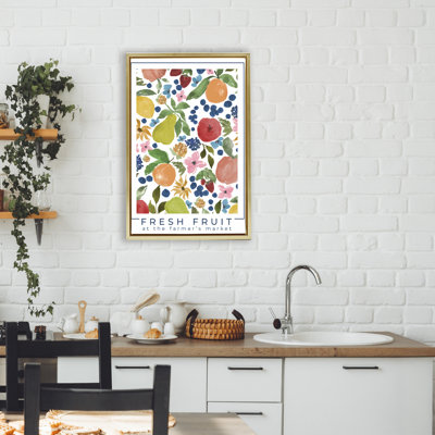 Cadre flottant à motif de marché de fruits frais, design par Lucille Price