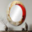 Beige rouge minimalisme spirale poteries - miroir mural moderne beige-1259005299