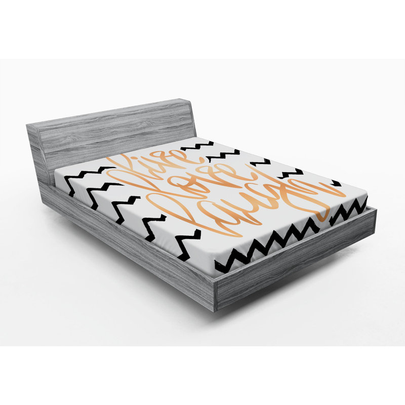 Microfiber Chevron Fitted Sheet, Queen Fitted Sheet