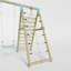 Mercia Wooden Round Pole Single Swing With Climbing Wall