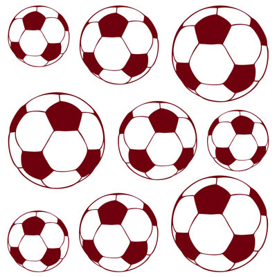 Adhésif décoratif ballons de soccer