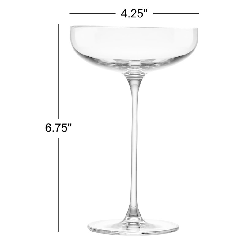 Set of 2 Savage Crystal Coupe Glasses
