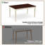 Ensemble de table de salle à manger 6 pièces en bois massif avec banc Farmhouse-130170095-130170092