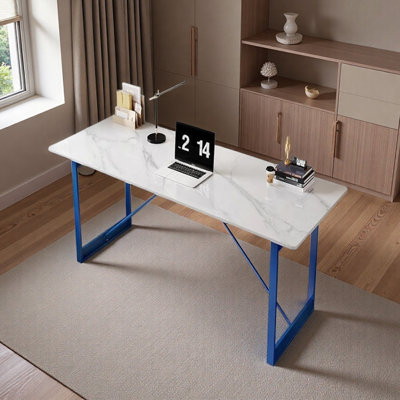 Modern Light Luxury-Style Rock Slab Writing Desk
