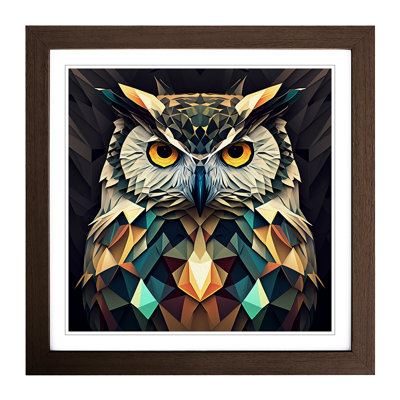 Owl Geometric - Framed Print