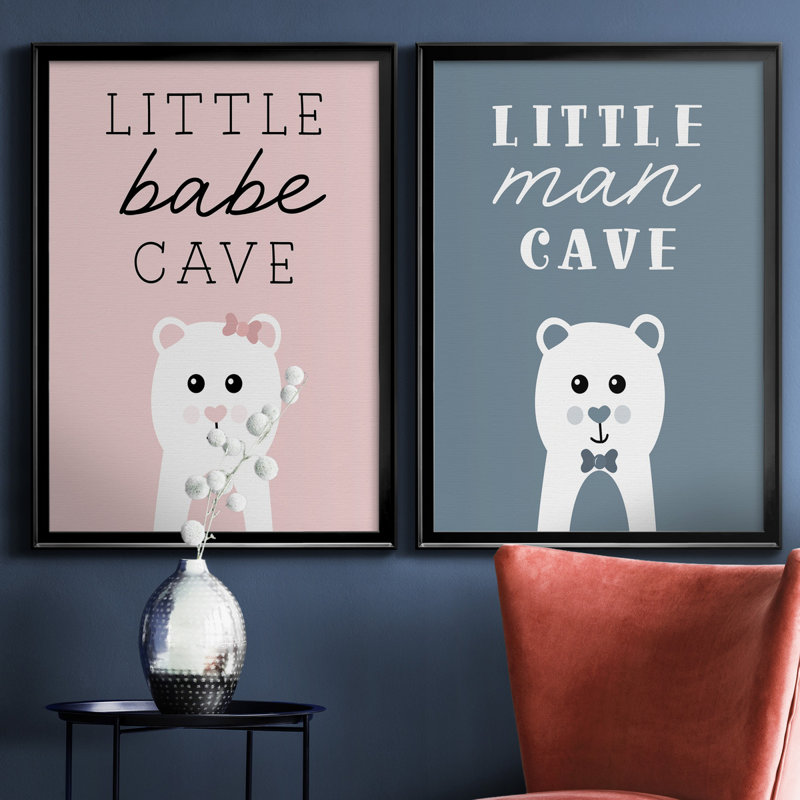 «Little Babe Cave», ensemble de 2 impressions, Pas de tapis, H 31,5 po x l 47 po x P 1,5 po, H 26,5 po x l 73 po x P 1,5 po