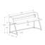 Bureau d'ordinateur, bureau personnel, ordinateur portable, tablettes de rangement, L 48 po, travail, stratifié, métal-47694209-47694210