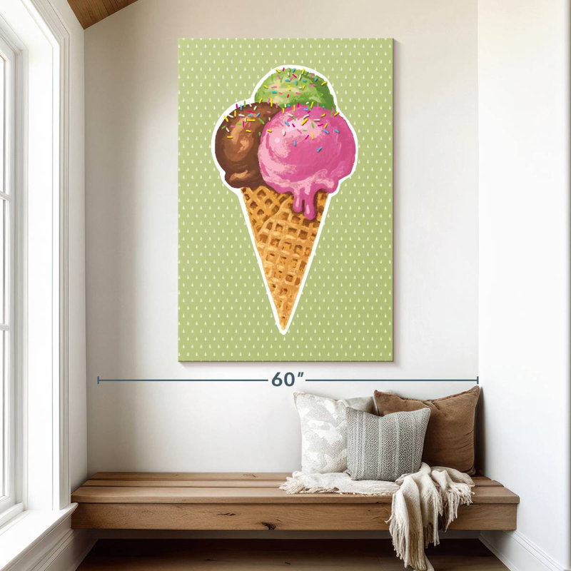Yummy Ice Cream, 51" H x 34" W