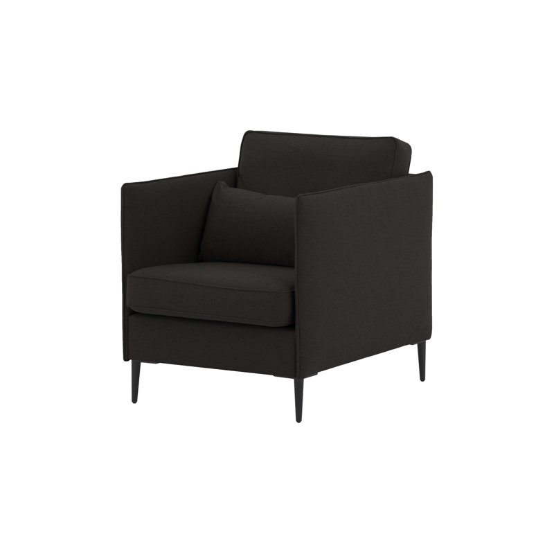 Upholstered Armchair, Black