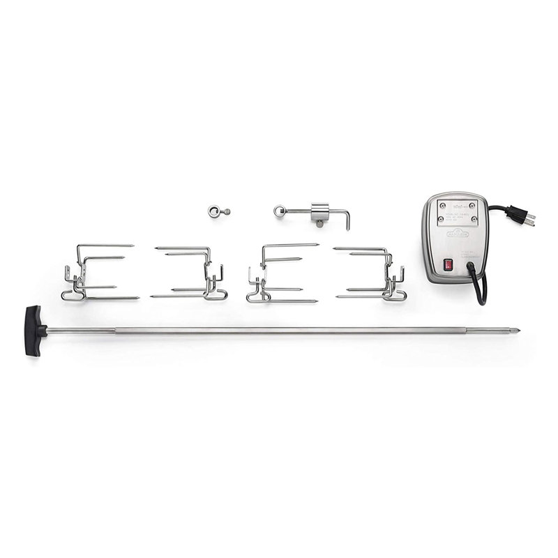 Commercial Grade Stainless Steel Rotisserie Kit for Large Grills