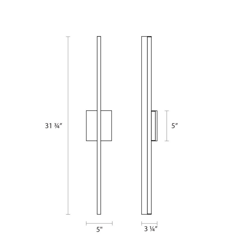 Stiletto 1 - Light LED Vanity Light, Yes, Satin White