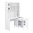 Retro Vanity Desk with Illuminated Mirror, Storage Drawers, Shelf and Color Modes-1973366204