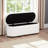 Anthony Teddy-Bear Fabric Storage Bench in White, 16.56" H X 47.74" W X 16.86" D