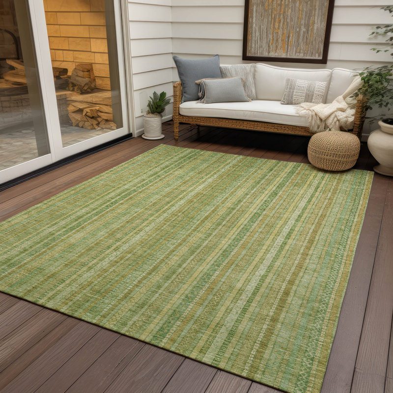 Tapis intérieur / extérieur Emberith Aloe, 9 pi x 12 pi