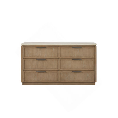 Commode avec tiroirs en placage de chêne - Caramel
