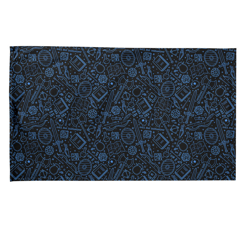 Serviette à thé à motif lines rpg Mcguigan, Sergé de coton, Noir et bleu marine