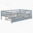 Wood Daybed With Trundle And Fence Guardrails-1509669592