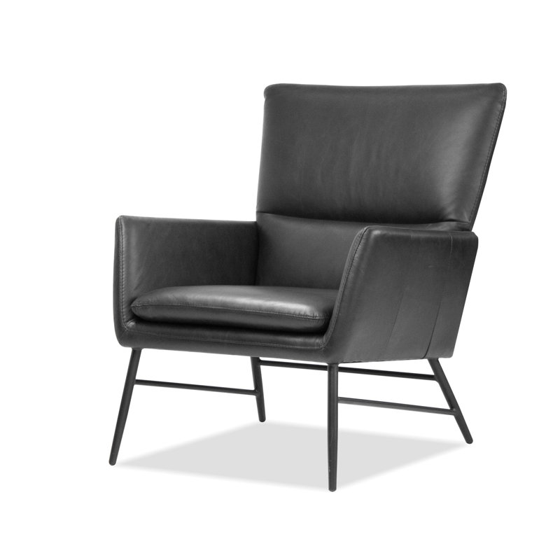 Méridienne Pisces, Cuir noir