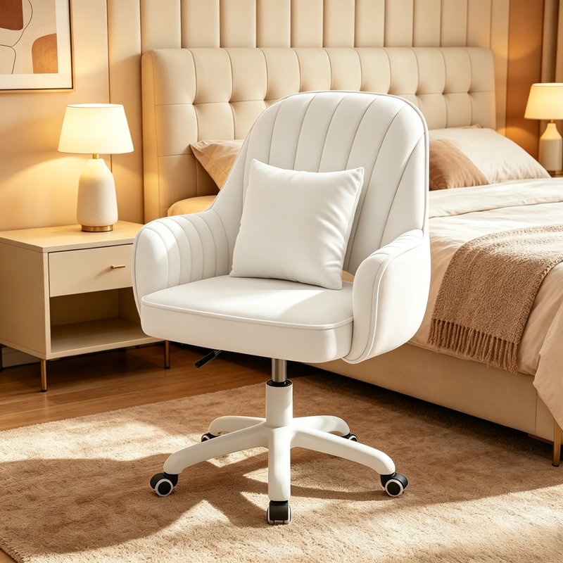 Fauteuil de bureau en velours XUEGW, White