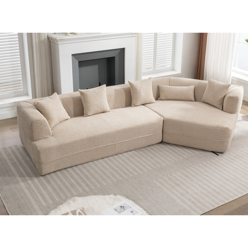 Canapé moderne [VIDÉO FOURNI] [Édition étendue nouvelle et améliorée] Canapé modulaire, canapé de style minimaliste moderne, rembourré, combinaison libre, tissu de fibres rondes, tissu anti-froissement, extension de dimension,