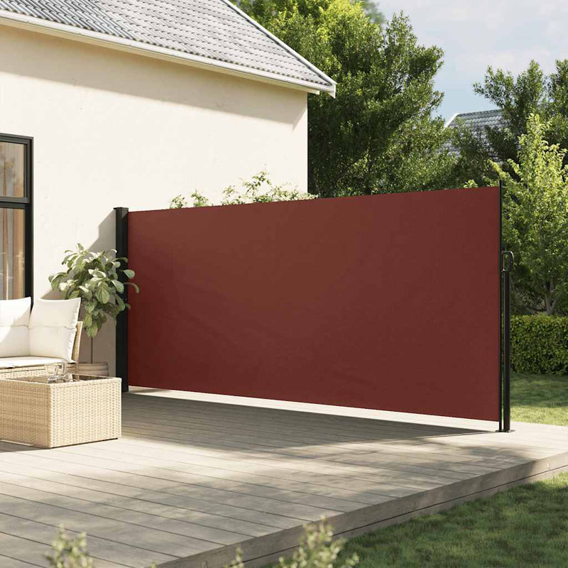 Auvent latéral rétractable Vidaxl, H 78,7 po x l 236,2 po, Brun