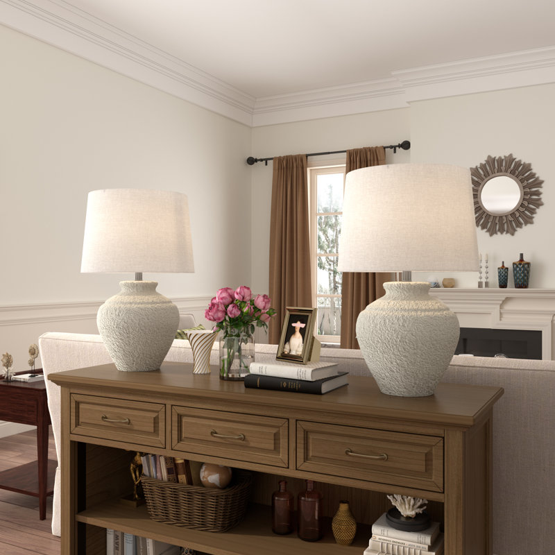 Braisley 25" Ceramic Table Lamp Set
