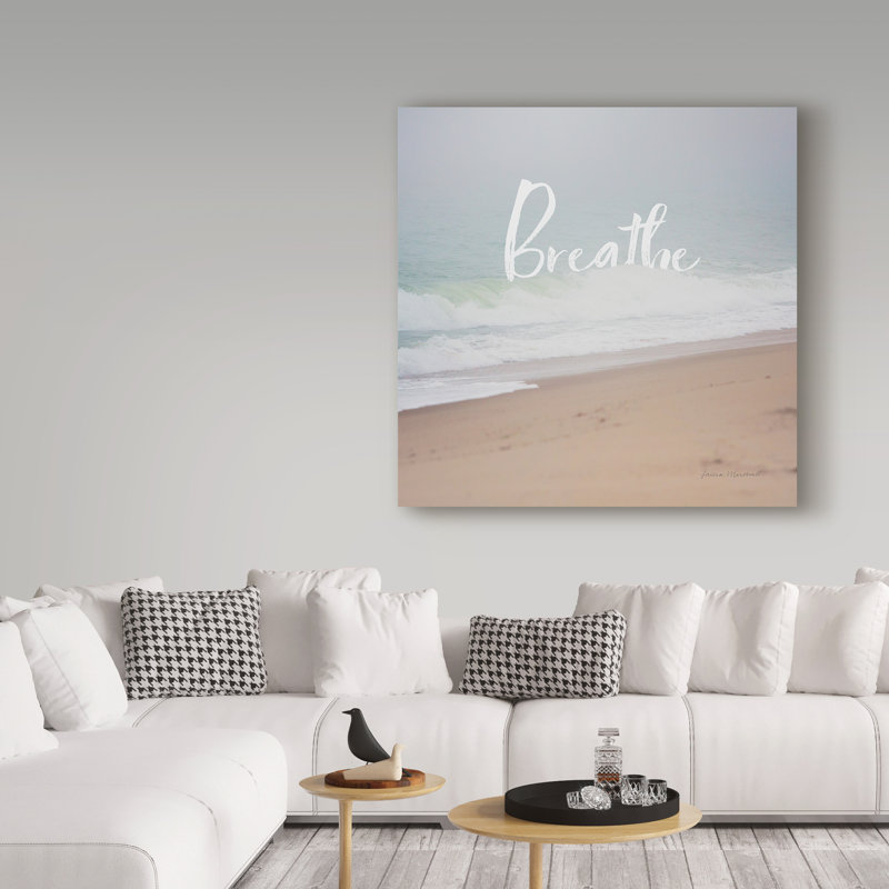 « serene sea i », reproduction d’impression sur toile tendue, H 14 po x l 14 po x P 2 po