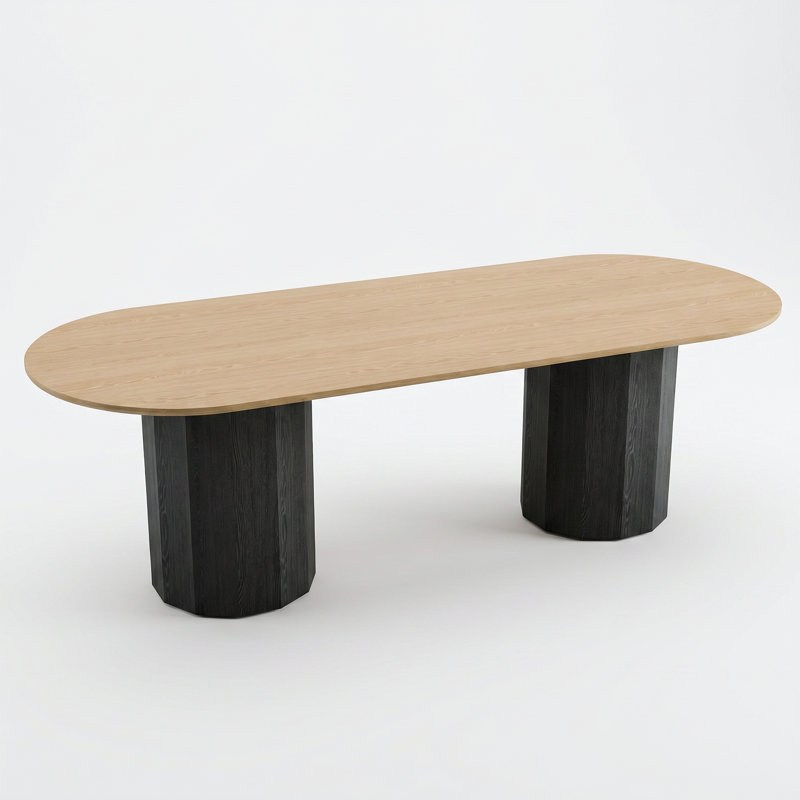 Table de conférence ovale 86 po Aine, Natural