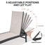 Chaise longue de patio inclinable en métal-1118423367