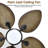 44/52" Palm Tropical 5 Blade Ceiling Fan-1344132728-1344132724