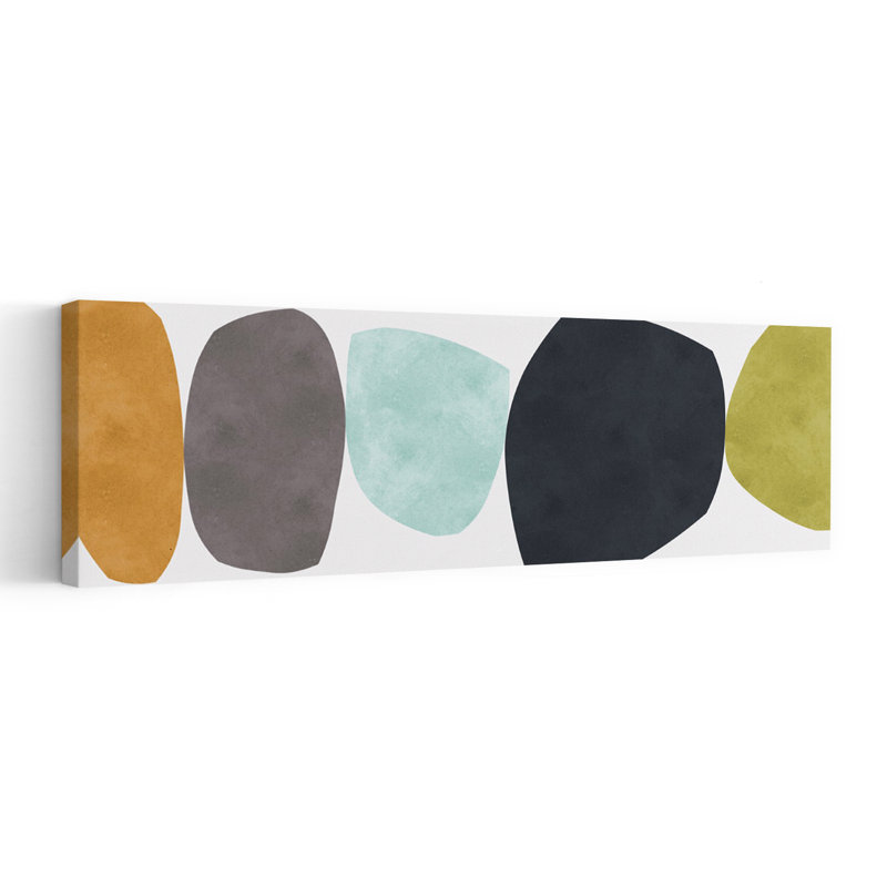 Art mural doux abstrait abstrait abstrait coloré et contemporain, H 20 po x l 60 po