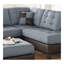 Canapé modulaire contemporain en polyfibre gris et lin