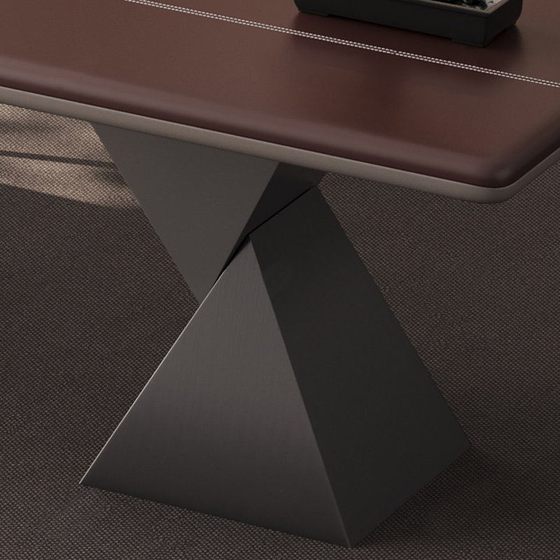 Stainless Steel Executive Desk, 29.53" H x 70.87" W x 31.5" D