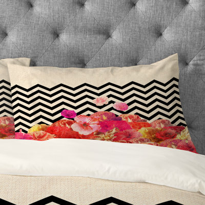 Bianca Green Chevron Floral 2 Pillowcase