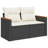  Garden Sofa Set Black, Cream White