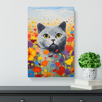 Cat Colour Field No.2 - Wrapped Canvas
