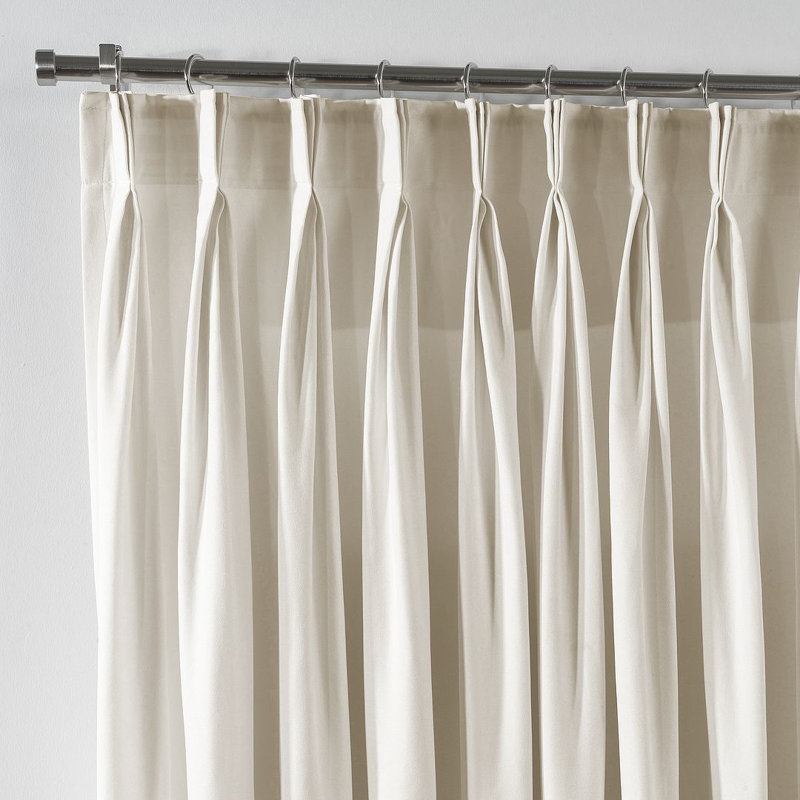 Pinch Pleated Room Darkening Extra Long & Extra Wide Decorative Curtain - Single Panel, Seashell, 130cm Width x 325cm Drop