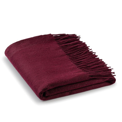 100% Cashmere Throw Blanket with Fringe