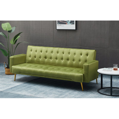 Stefaney Twin 75'' Velvet Convertible Sofa