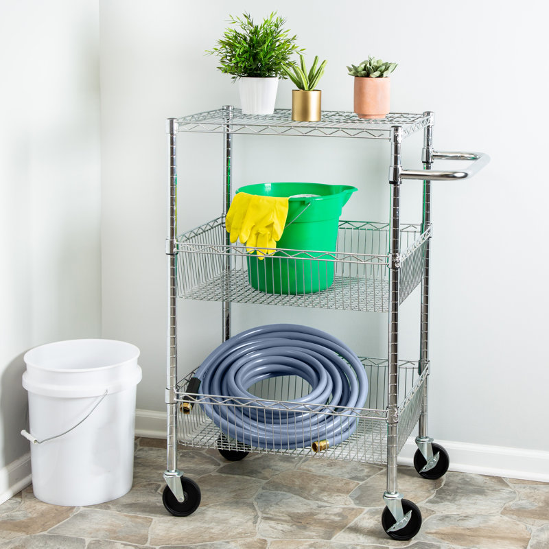 Alkurhah 40'' H Utility Cart with Wheels