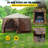 Camping Gazebo Screen Tent, 12*12Ft, 6 Sided Pop-Up Canopy Shelter Tent With Mesh Windows, Portable Carry Bag, Stakes, Large Shade Tents For Outdoor Camping, Lawn And Backyard