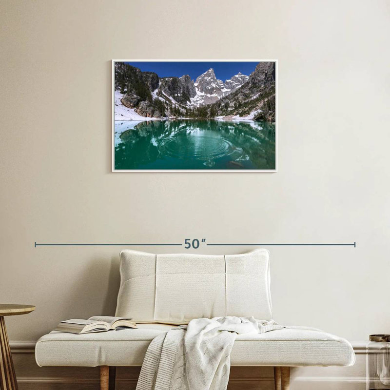 Delta Lake Grand Teton, Cadre flottant blanc, 31 po x 21 po