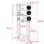 Rangement autoportant au-dessus de la toilette l 21,6 po x H 67 po x P 7,4 po Doniphan-1572450533