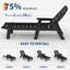 Chaise longue d'extérieur en PEHD avec roulettes, chaises longues de piscine surdimensionnées en PEHD à 5 positions, chaises longues de piscine-2070031452