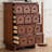 Dark-brown Solid + Manufactured Wood Accent Cabinet