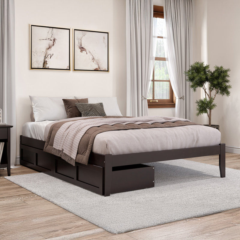 Aayanna Panel Storage Bed, Espresso, Queen